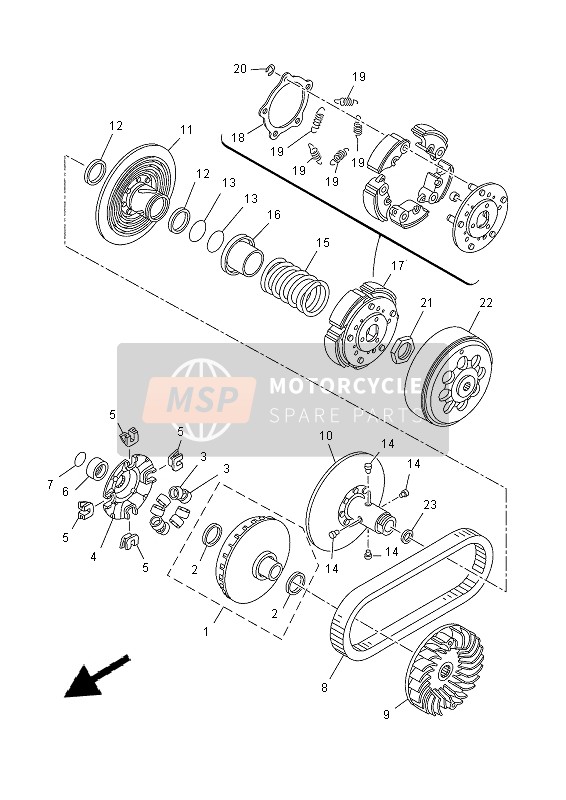 Yamaha YP400RA 2015 Clutch for a 2015 Yamaha YP400RA